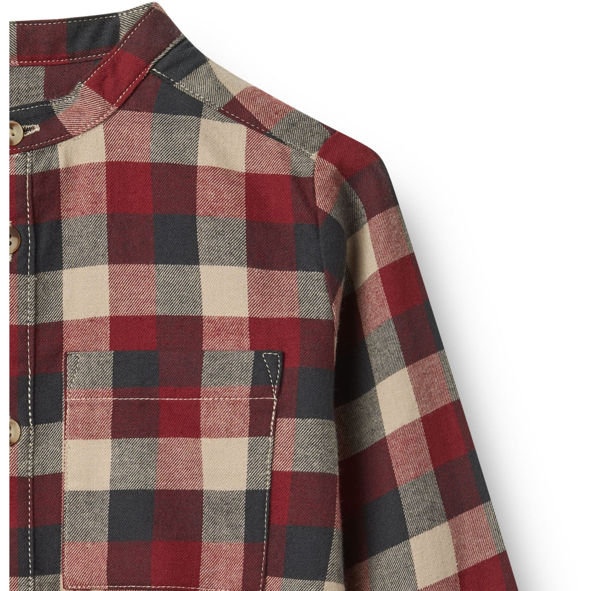 Wheat Red Blue Check Skjorte L/S Willum