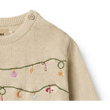 Wheat Offwhite Strik Pullover Embr. Lisa