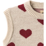 Wheat Offwhite Melange Jacquard Vest Gaby