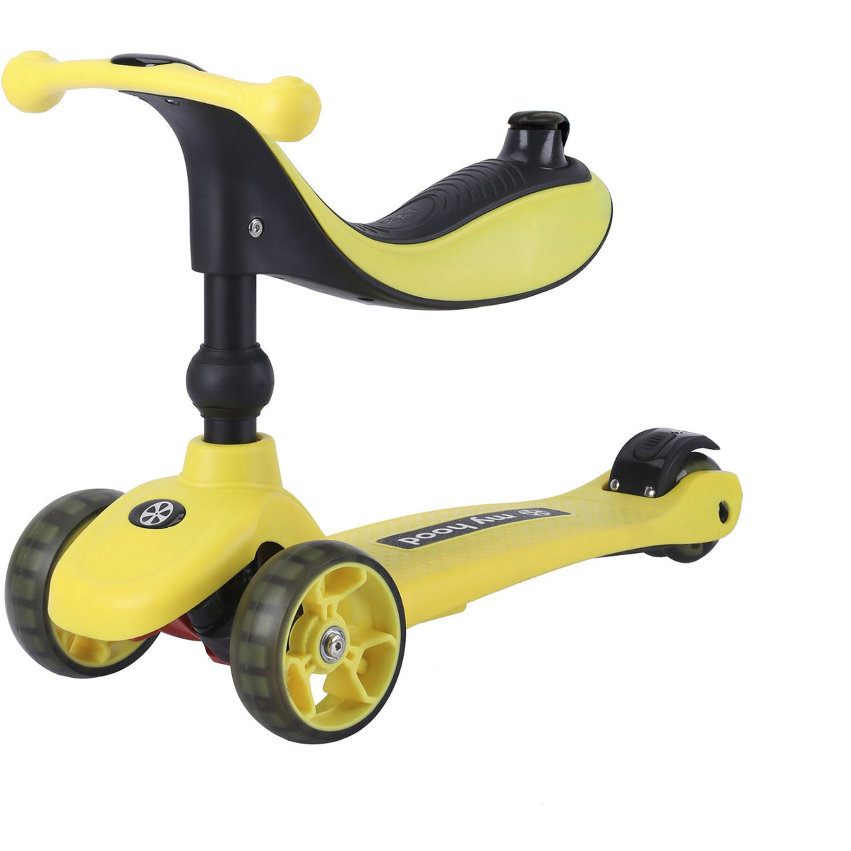 My Hood Yellow Kick'N'Ride Løbehjul