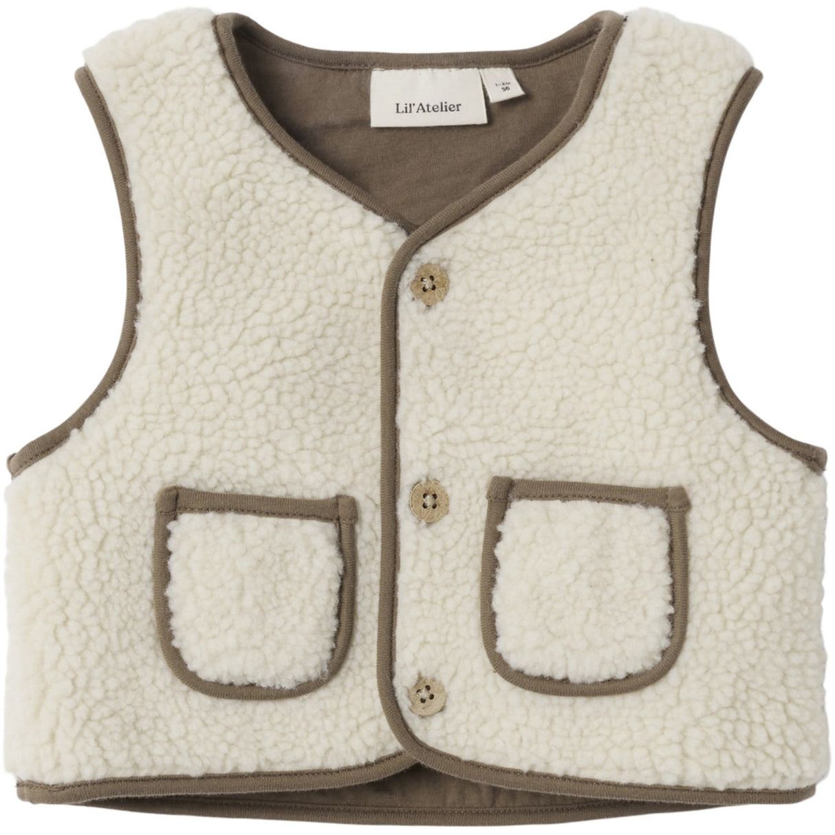 Lil'Atelier Turtledove Shitake Nbnlajo Loose Vest Lil