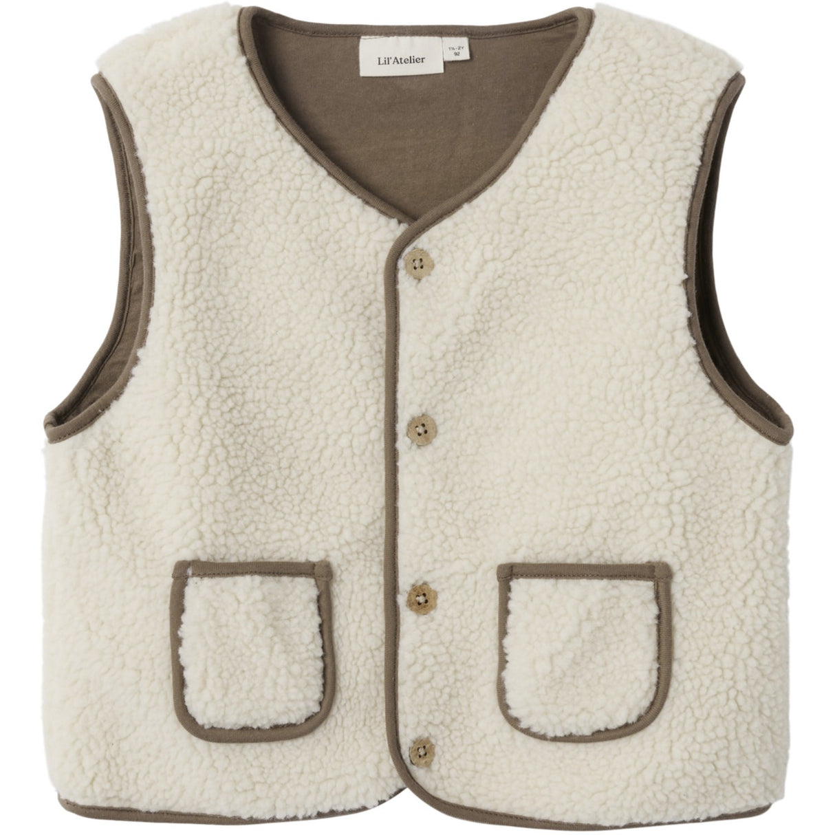 Lil'Atelier Turtledove Shitake Nmnlajo Loose Vest Lil