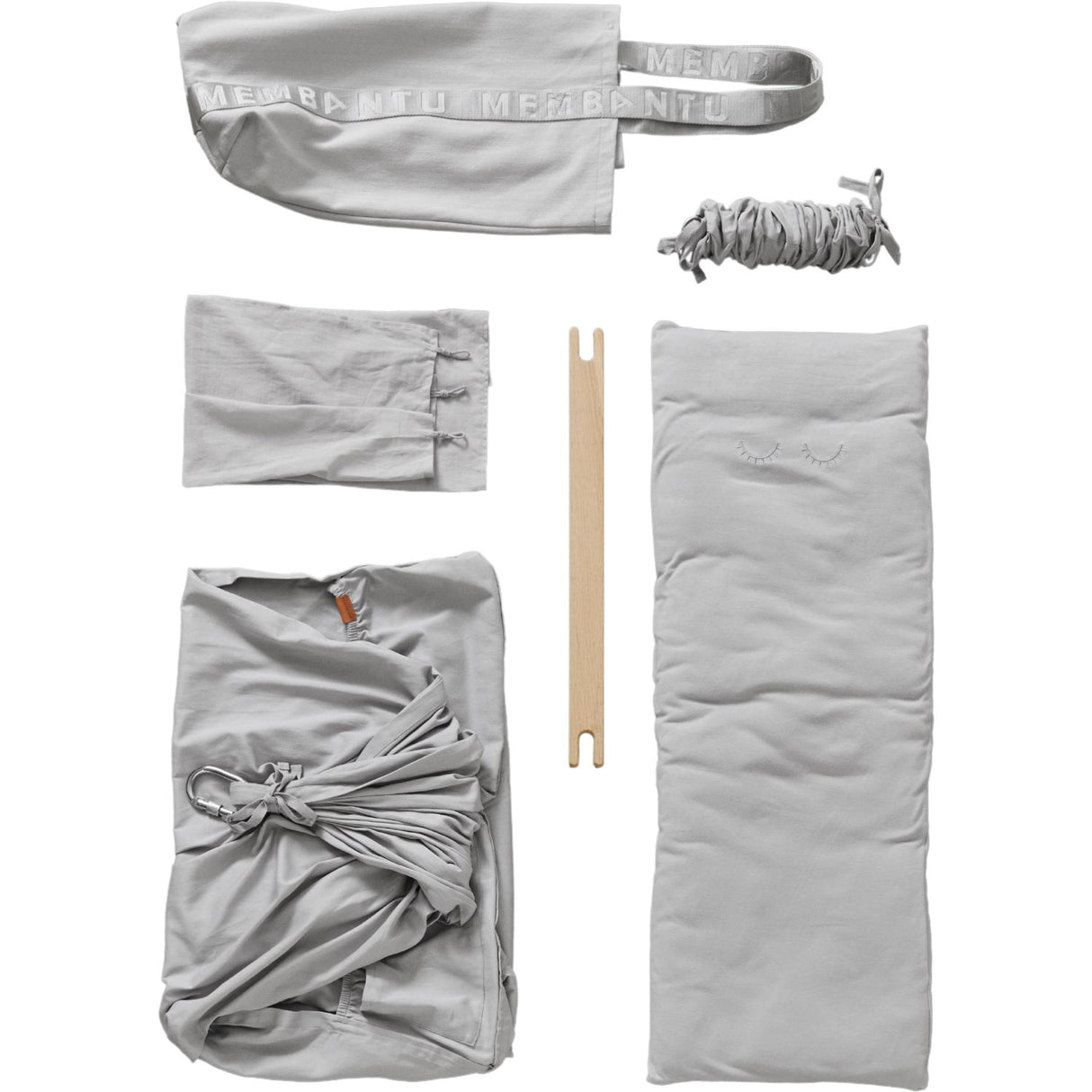 MEMBANTU Grey Organic Baby Slyngevugge Premium