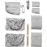 MEMBANTU Grey Organic Tvillinge Slyngevugge Premium