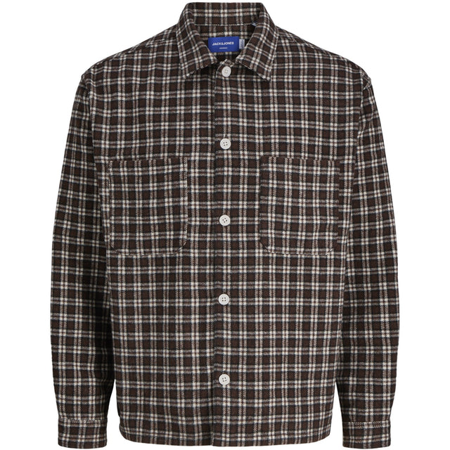 Jack & Jones Junior Deep Mahogany Jorinwood Brushed Overshirt Ls Jnr