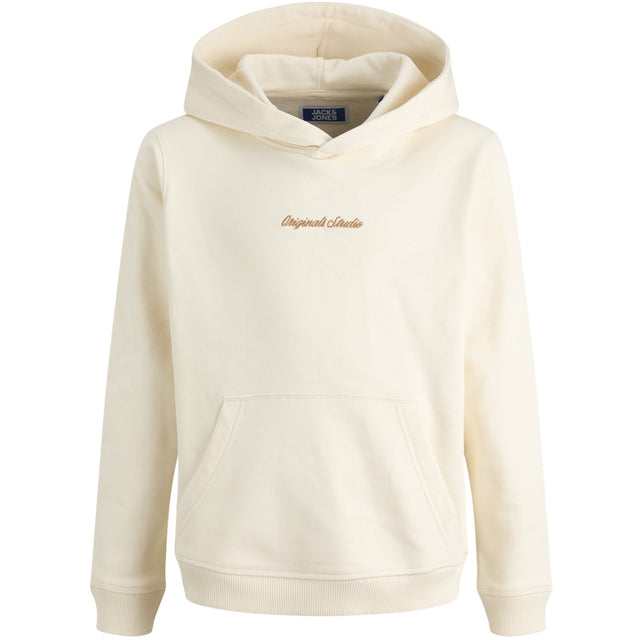 Jack & Jones Junior Antique White Jornorrebro Emb Sweat Hætte Noos Jnr