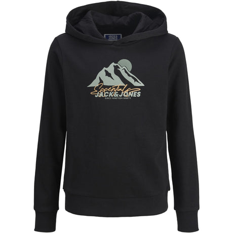 Jack & Jones Junior Black Jjsun Sweat Hætte Jnr