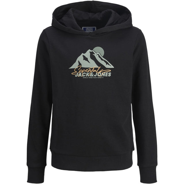 Jack & Jones Junior Black Jjsun Sweat Hætte Jnr