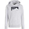 Jack & Jones Junior White Melange Jjsun Sweat Hætte Jnr
