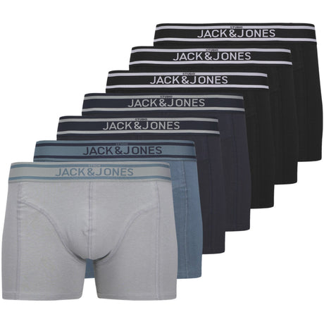 Jack & Jones Junior Black Jacjohn Solid Trunks 7 Pak Jnr