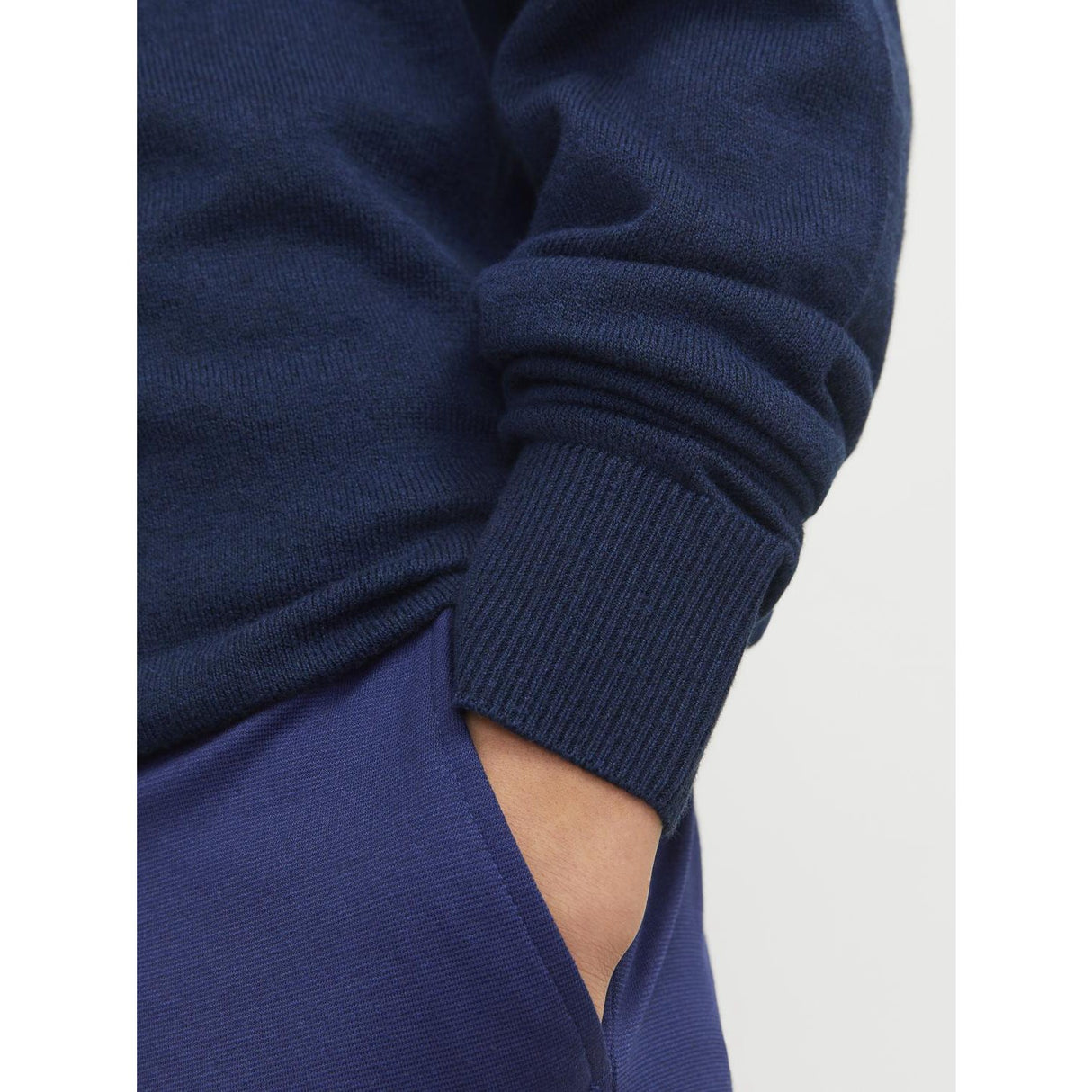 Jack & Jones Junior Navy Blazer Jjeemil Strik Half Zip Noos Jnr