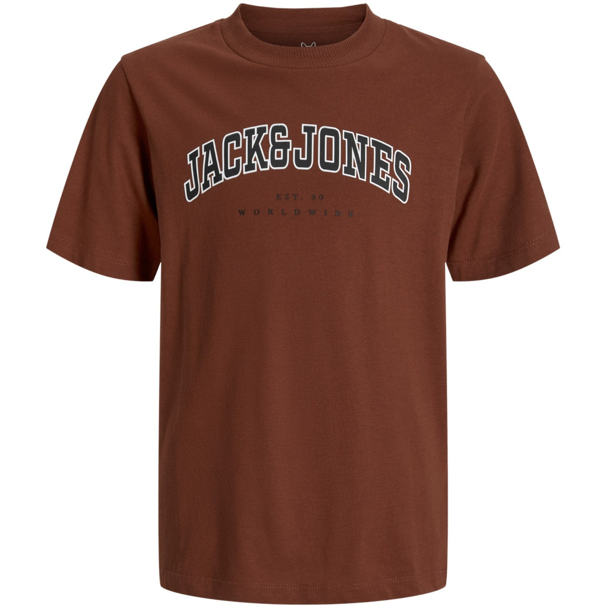 Jack & Jones Junior Burnt Henna Jjecaleb Varsity Tee Ss O-Neck Noos Jnr