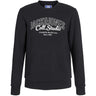 Jack & Jones Junior Black Big Print Jjmakoto Sweat Crew Neck Jnr