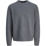 Jack & Jones Junior Dark Grey Melange Jornorrebro Strik Crew Neck Ln Jnr