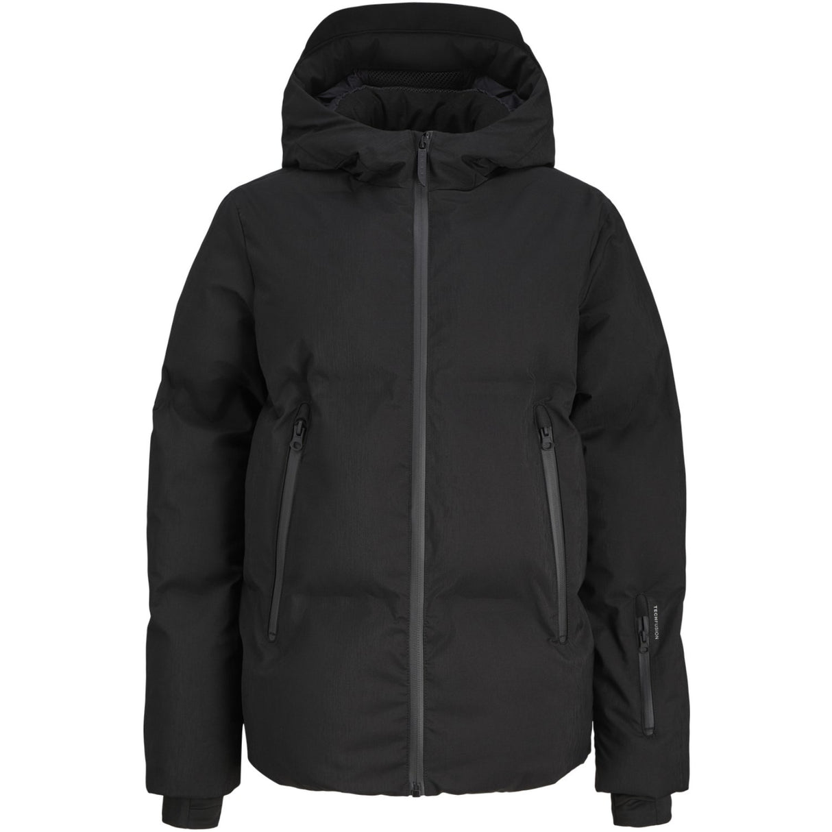 Jack & Jones Junior Black Jcofusion Technical Puffer Jakke Jnr