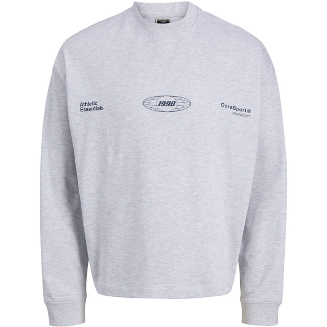 Jack & Jones Junior White Melange Jcosignal Sweat Crew Neck Jnr