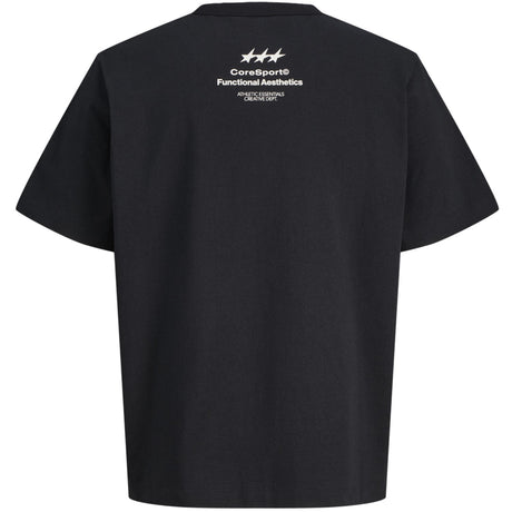 Jack & Jones Junior Black Jcosignal Graphic Tee Ss Crew Neck Jnr