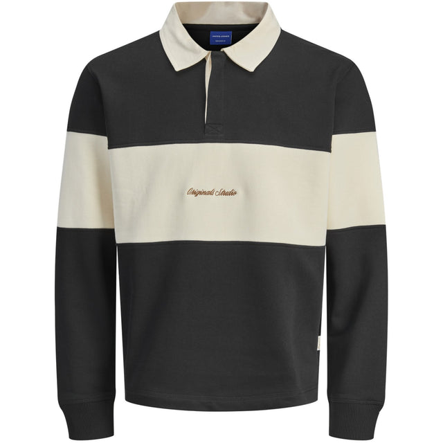 Jack & Jones Junior Black Jornorrebro Blocking Sweat Polo Jnr