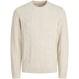 Jack & Jones Junior Silver Lining Melange Jprblusean Strik Cable Crew Neck Jnr