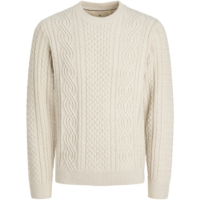 Jack & Jones Junior Silver Lining Melange Jprblusean Strik Cable Crew Neck Jnr