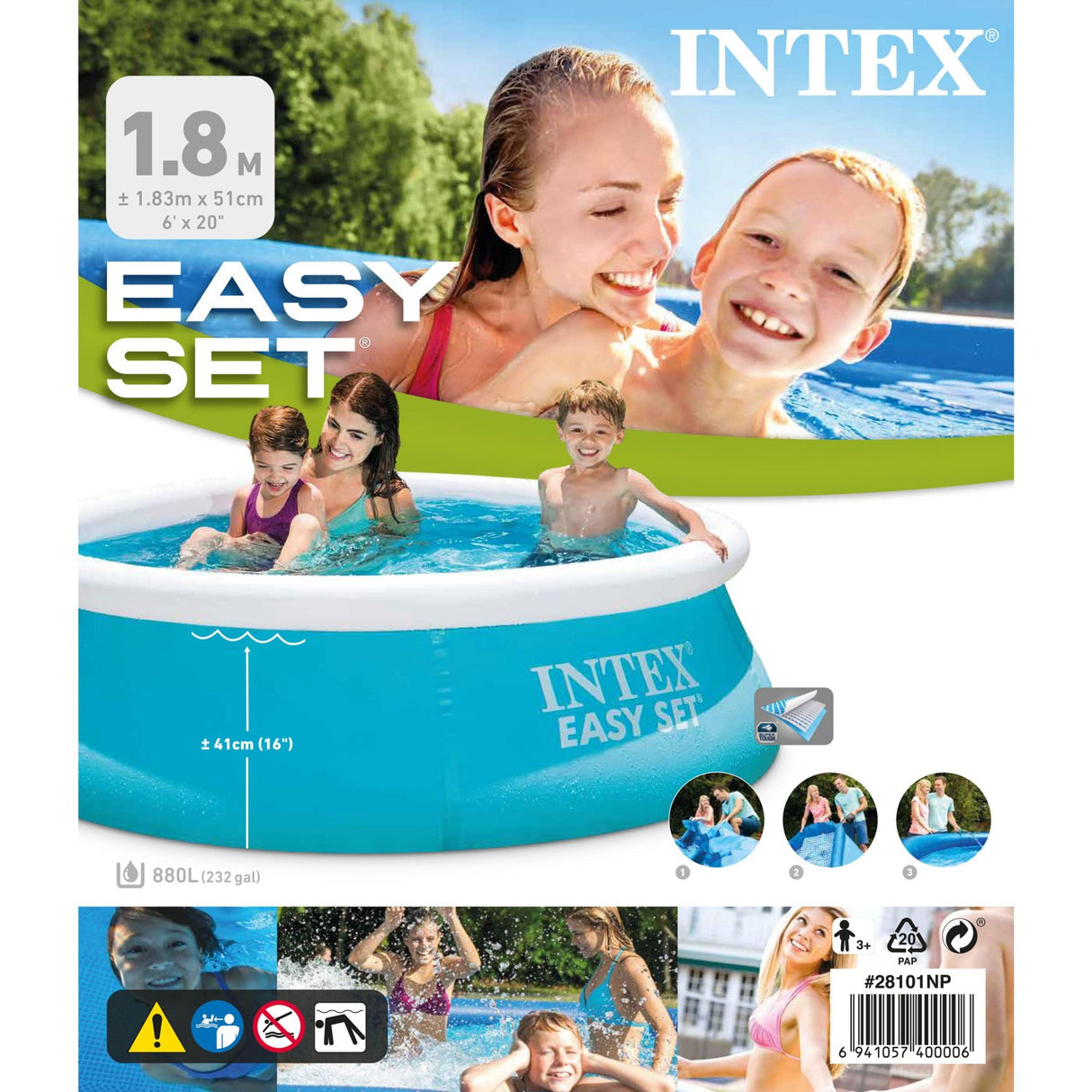 INTEX® 880 L Easy Sæt Badebassin - 880L