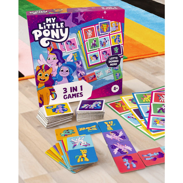 Tactic Games My Little Pony 3 I 1 Memo, Lotto, Domino