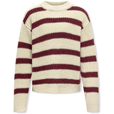 kids ONLY Eggnog Cabernet Kogjusty L/S Stripe Pullover Knt Noos