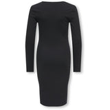 kids ONLY Black Kogbelfast Life L/S Midi Kjole Jrs Noos