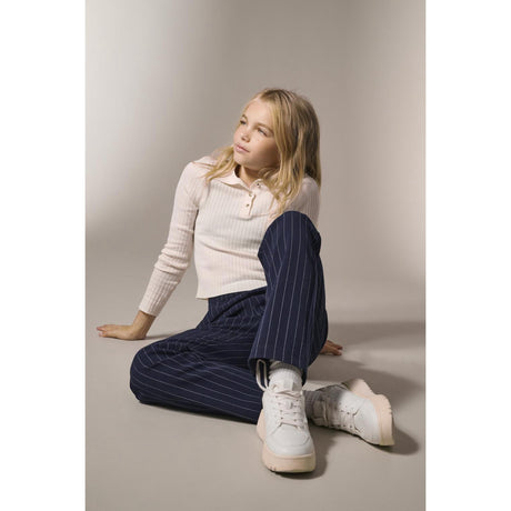 kids ONLY Birch Gold Button Kogmila Ls Rib Knap Polo Neck Cp Knt