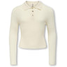 kids ONLY Birch Gold Button Kogmila Ls Rib Knap Polo Neck Cp Knt