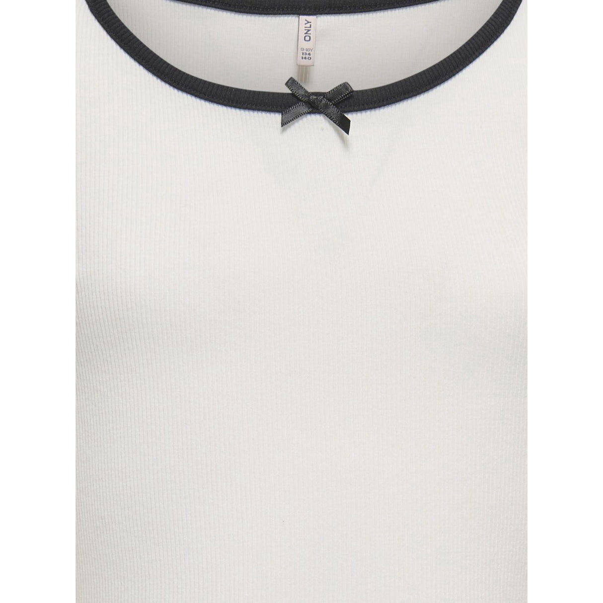 kids ONLY Cloud Dancer Black Bow Kogsofia L/S Sløjfe Top Jrs