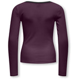 kids ONLY Mauve Wine Black Bow Kogsofia L/S Sløjfe Top Jrs