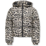 kids ONLY Silver Mink Leo Kogdalia Sht Puffer Aop Jakke Otw Noos