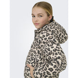 kids ONLY Silver Mink Leo Kogdalia Sht Puffer Aop Jakke Otw Noos