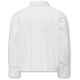kids ONLY Bright White Rhinestones Koglina Stone Oversize L/S Skjorte Wvn