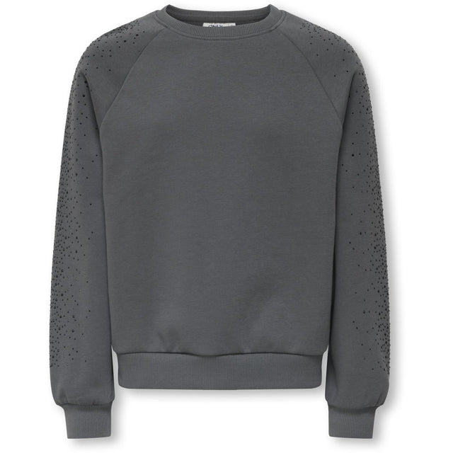 kids ONLY Blackened Pearl Rhinestones Kogzenna Life Ls Oversize Rhinestone Swt