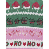 kids ONLY Fuchsia Pink W. Green Jacket/Cd/Salsa/Black Koghoho Xmas Ls Pullover Knt