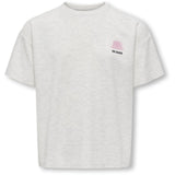 kids ONLY Light Grey Melange Collage Kogbillie Ss Loose Bamse Top Jrs Noos
