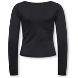 kids ONLY Black Kogea L/S 2-Ways Fit Top Cs Jrs Noos