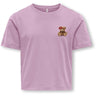 kids ONLY Mauve Orchid Teddy Bow Kogrex S/S Printed Top Jrs