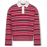 kids ONLY Salsa Night Sky/Cloud Dancer Kogruby Life L/S Boxy Polo Skjorte Jrs