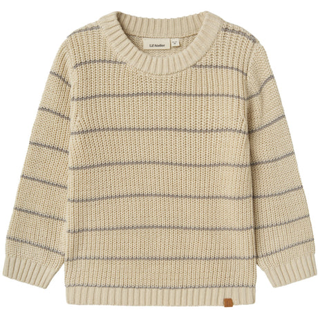 Lil'Atelier Turtledove Nmmemlen Ls Strik Stripes Lil