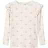 Lil'Atelier Pastel Parchment Swan Nmfgavo Eko Ls Slim Top Lil Noos