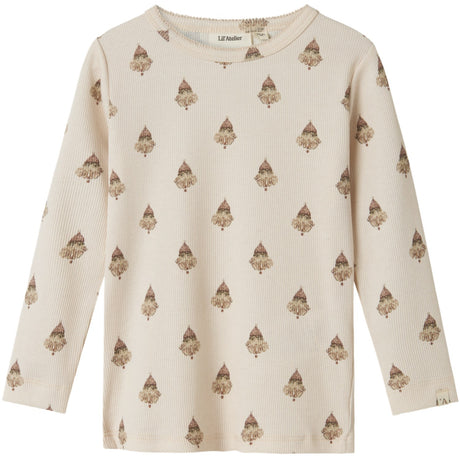 Lil'Atelier Pastel Parchment Nmflavo Eva Ls Slim Top Lil