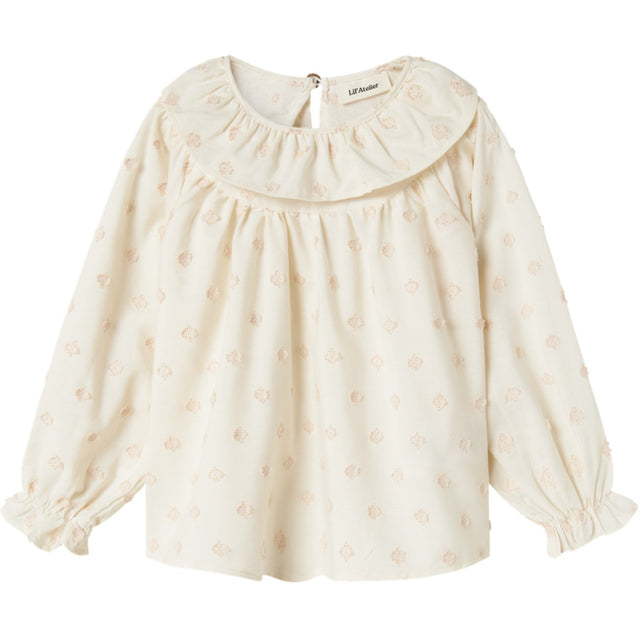 Lil'Atelier Pastel Parchment Nmfnethe Ls Loose Skjorte Lil