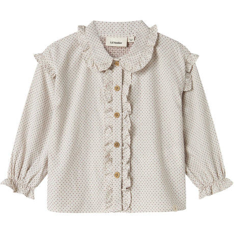 Lil'Atelier Pastel Parchment Nmfolena Ls Loose Skjorte Lil