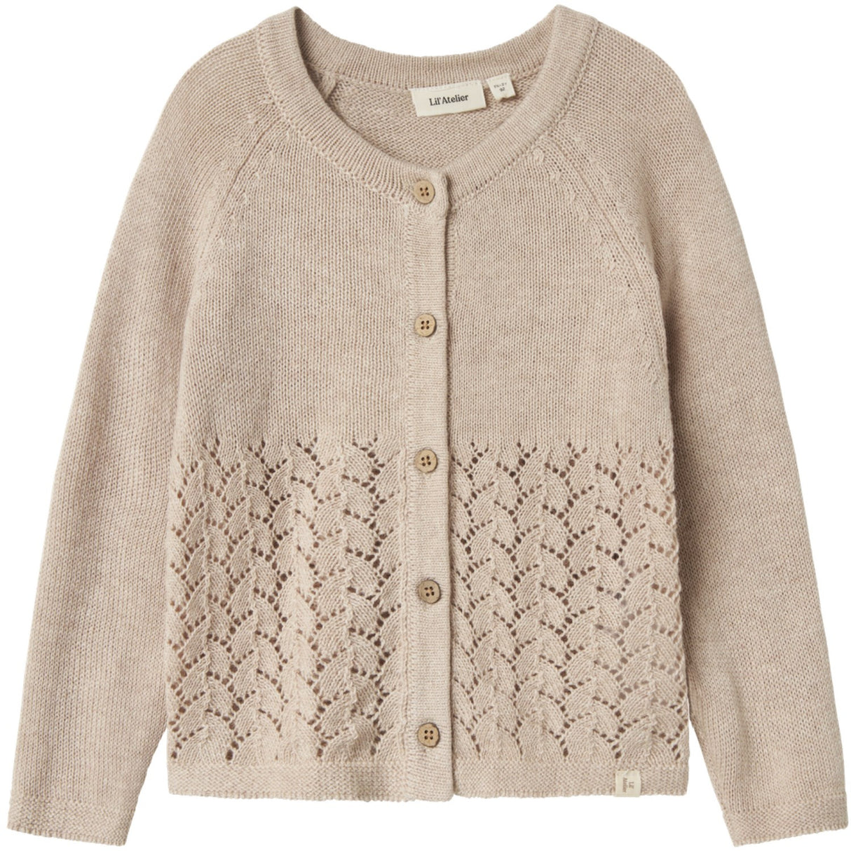 Lil'Atelier Pastel Parchment Melange Nmfolga Ls Strik Card Lil