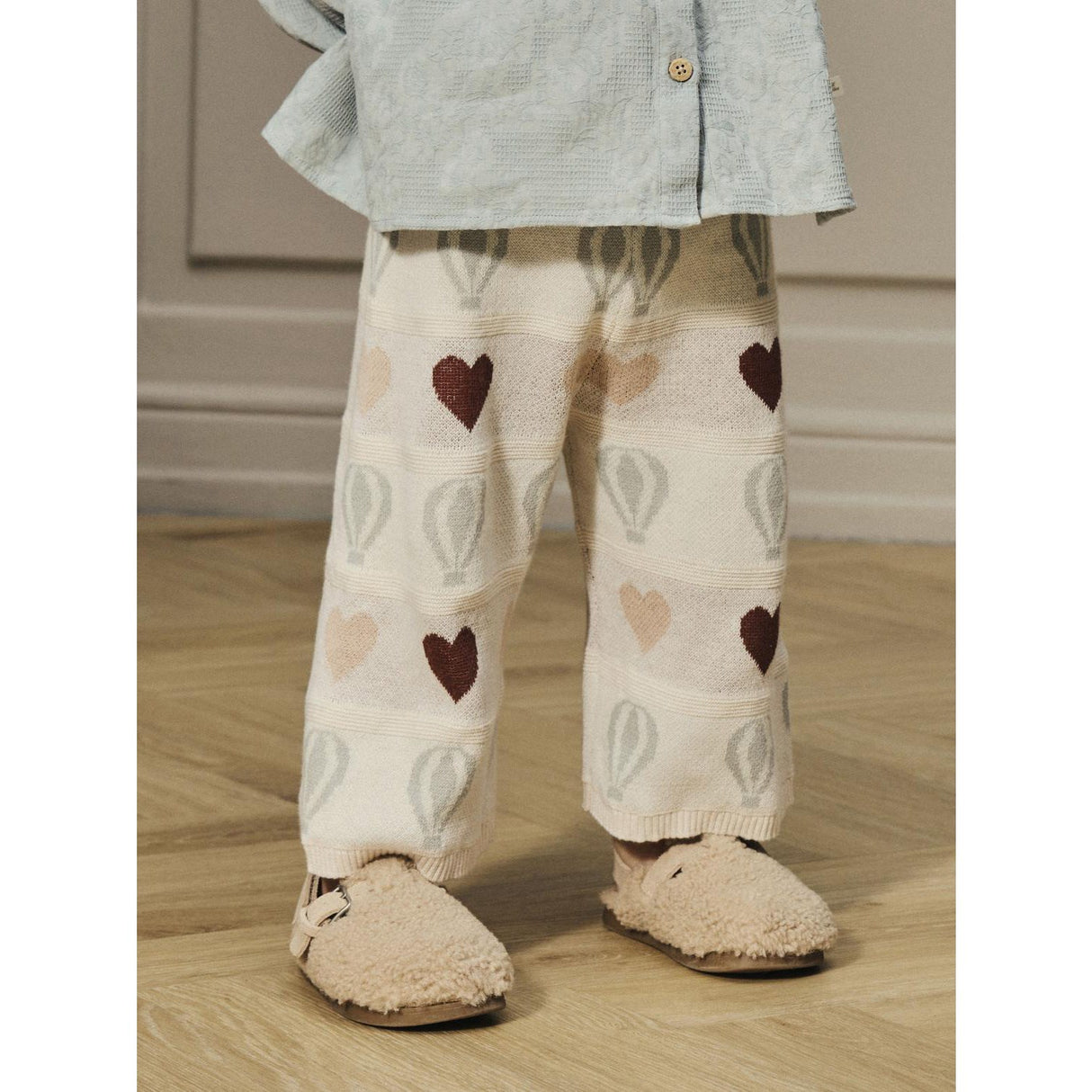 Lil'Atelier Pastel Parchment Nmflamai Wide Strik Ancle Bukser Lil