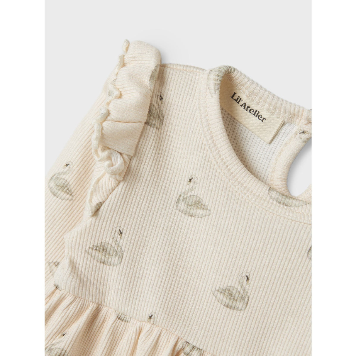 Lil'Atelier Pastel Parchment Swan Nbfgavo Ege Ls Body Kjole Lil