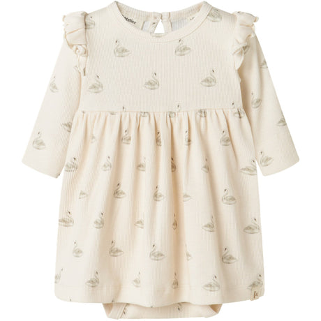 Lil'Atelier Pastel Parchment Swan Nbfgavo Ege Ls Body Kjole Lil